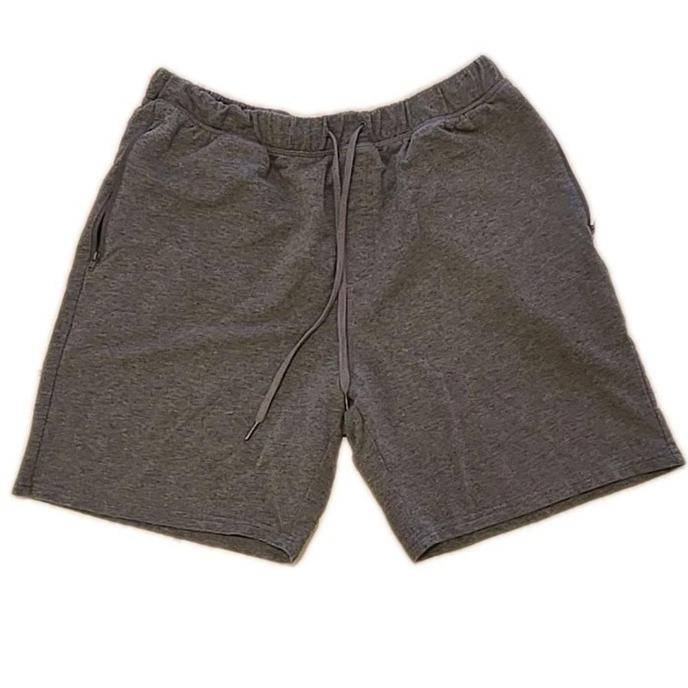 Eddie Bauer Men's XL Lounge Shorts Heather Gray Drawstring Pockets Soft Knit 36